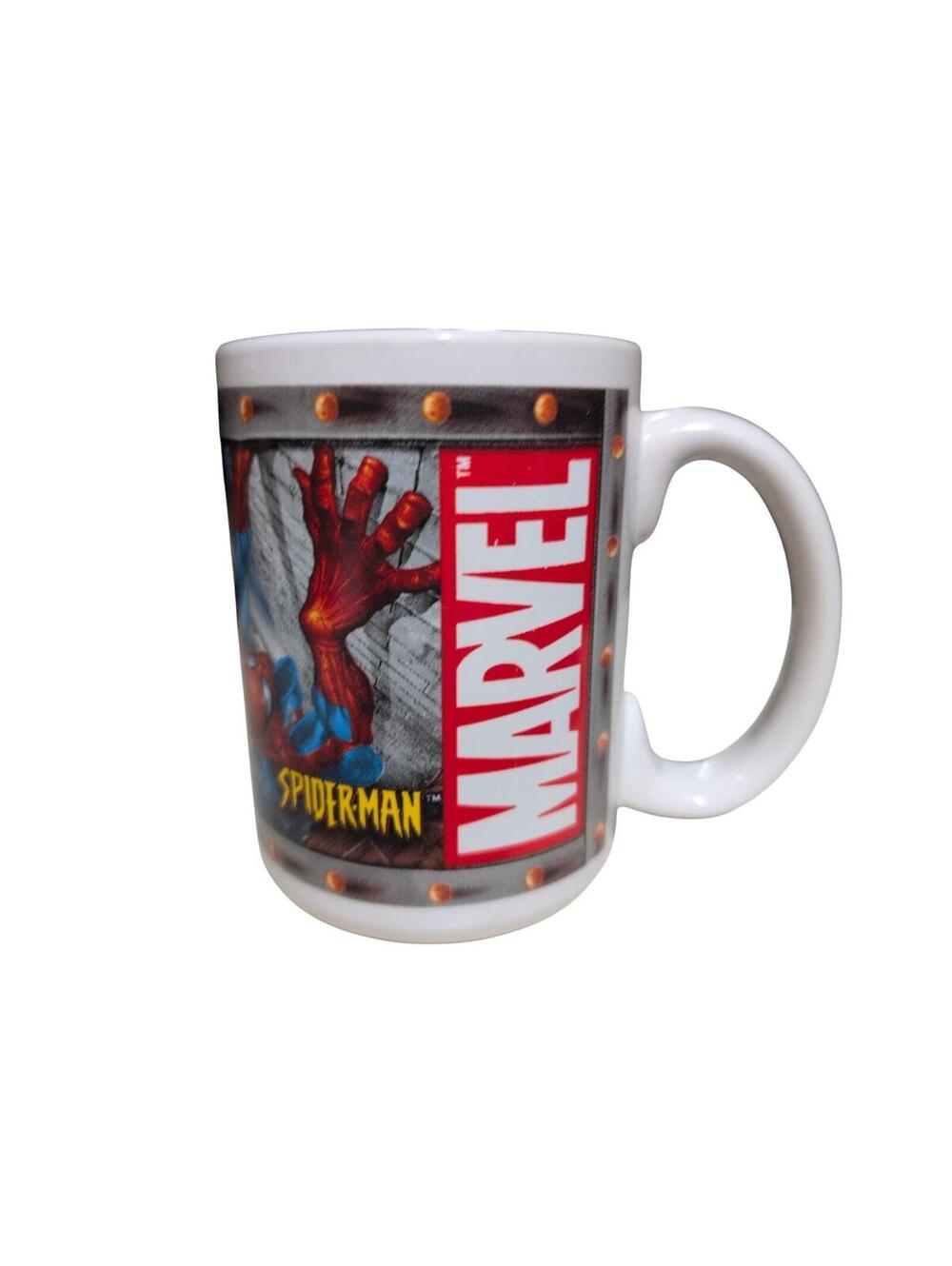 Incredible Hulk And Spiderman Coffee Mug Marvel Heroes Comic 2003 Sherwood 16oz